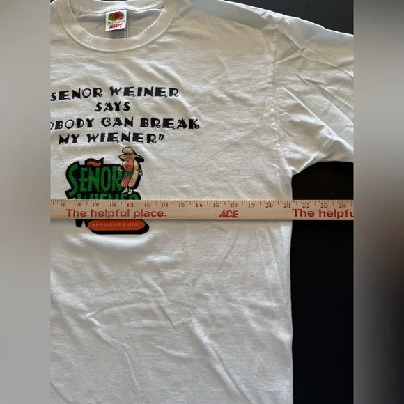 Vintage Y2K Senor Wiener Graphic Tee - Size Large - Picture 4 of 6